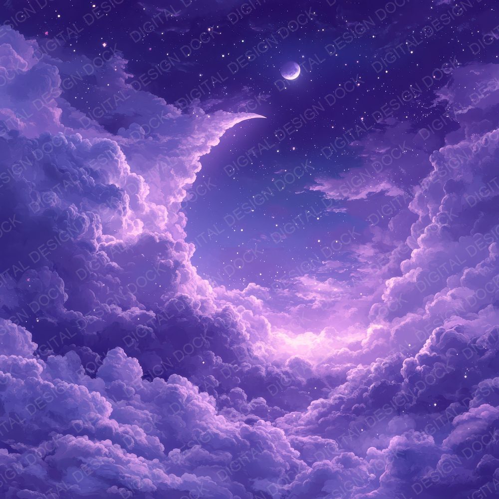 Lavender Star Drift Digital Paper Pack (DDD002299)
