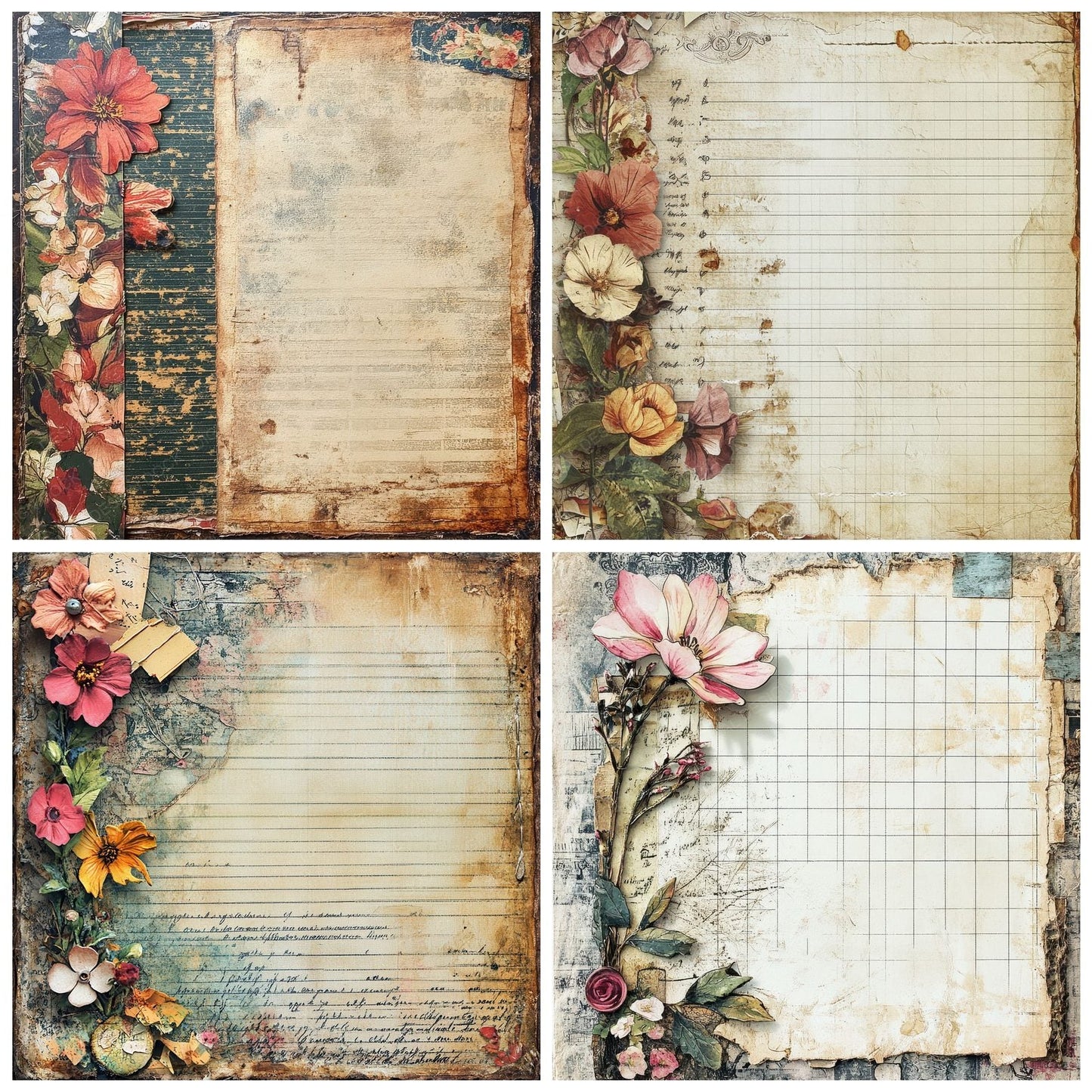 Ledger Paper Scrap Digital Paper Pack (DDD002317)