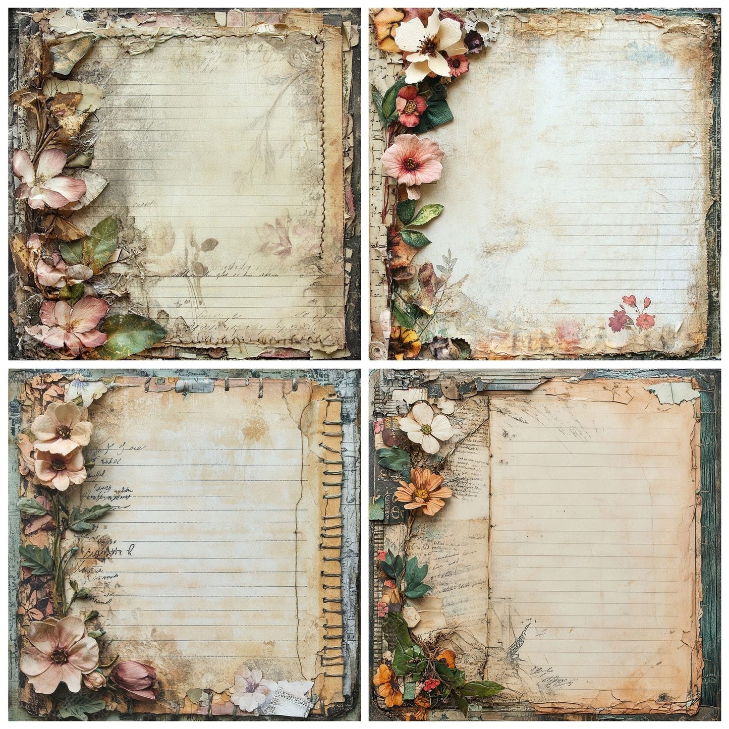 Ledger Paper Scrap Digital Paper Pack (DDD002317)