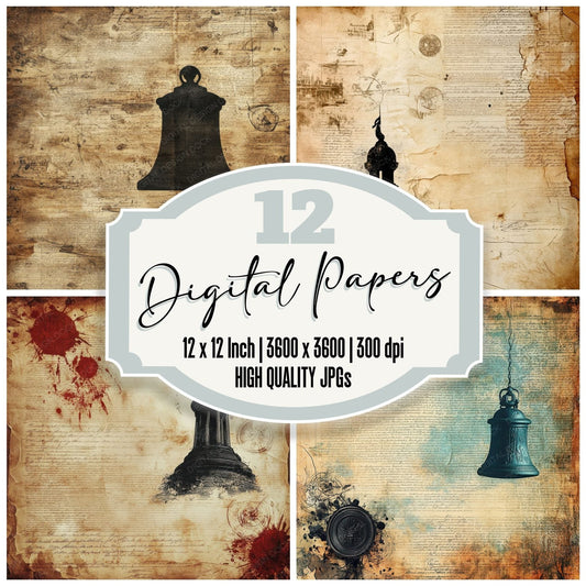 Liberty Bell Parchment Digital Paper Pack (DDD002329)
