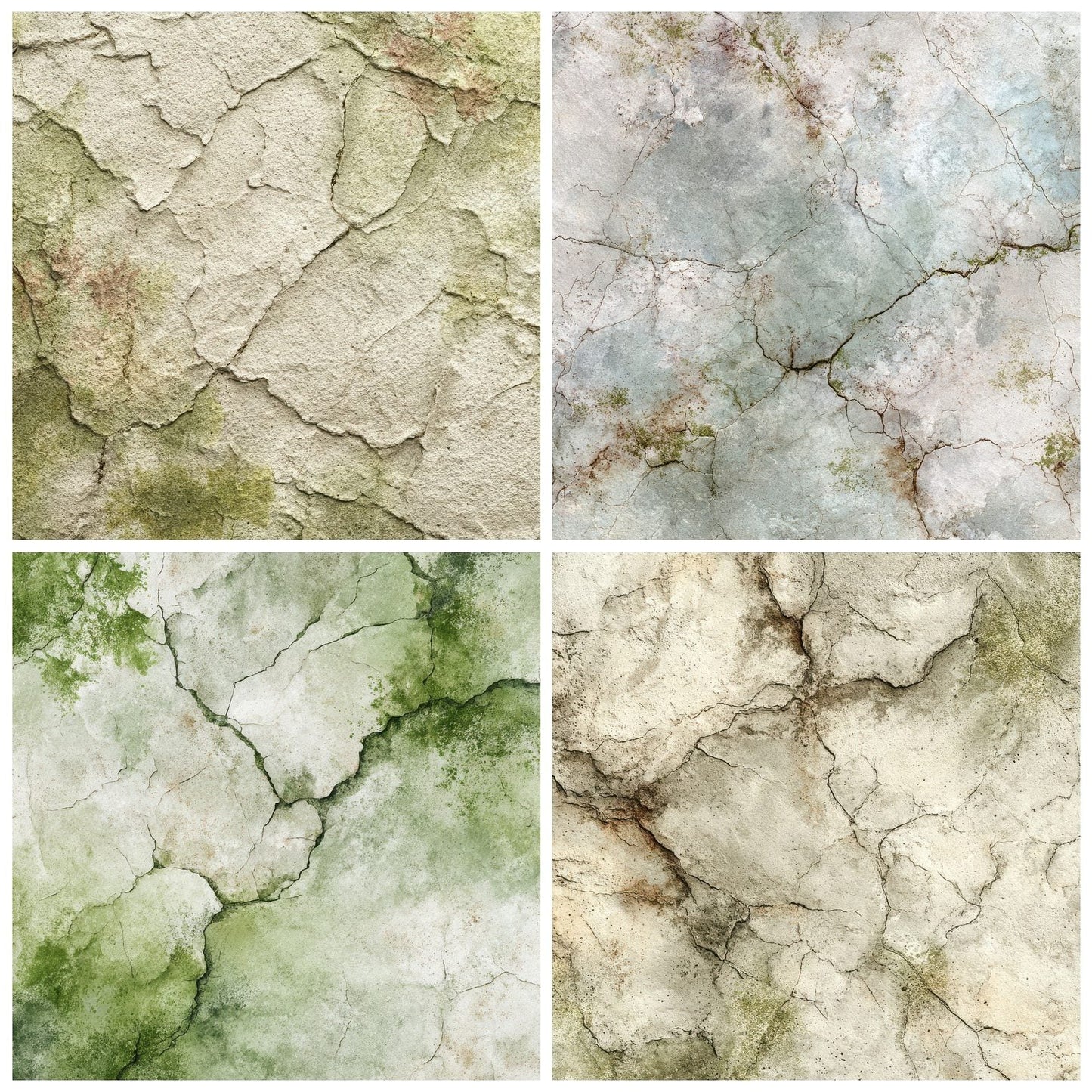 Lichen Stone Fossil Ghost Digital Paper Pack (DDD002333)