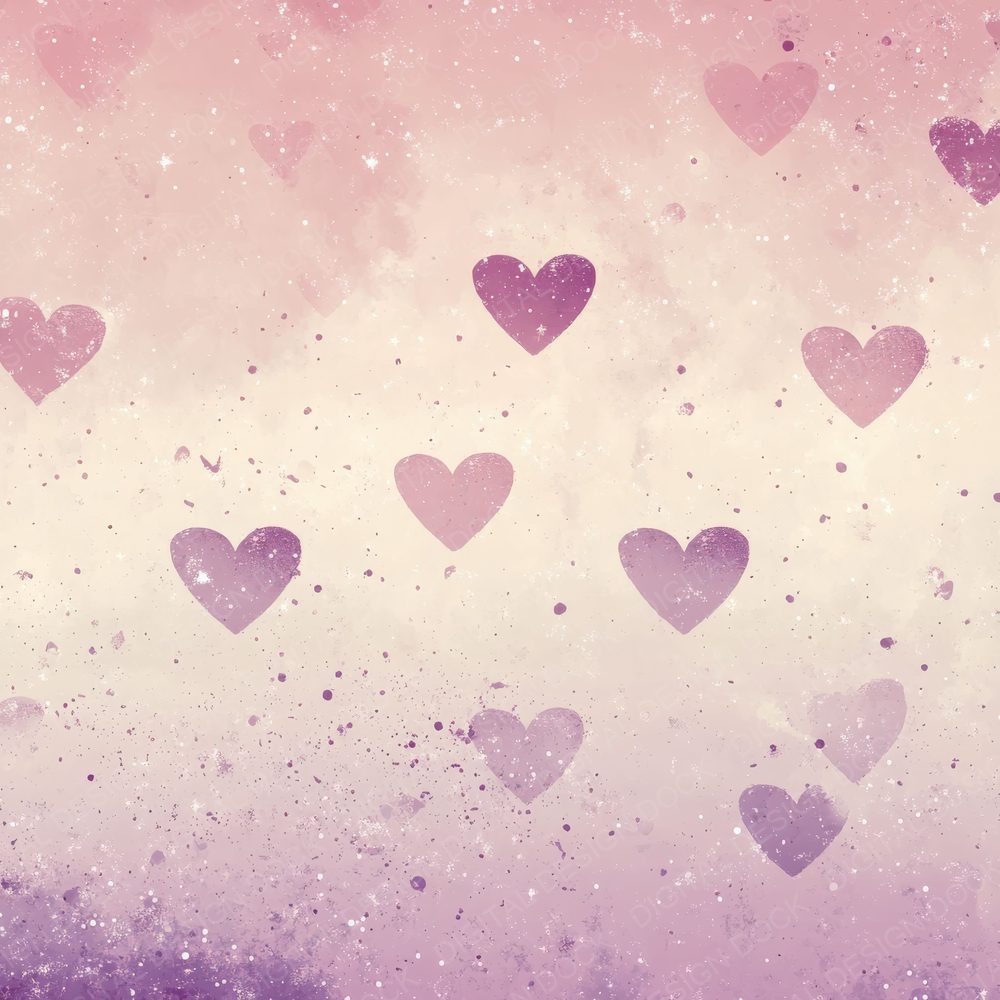 Lilac Cloud Hearts Digital Paper Pack (DDD002348)