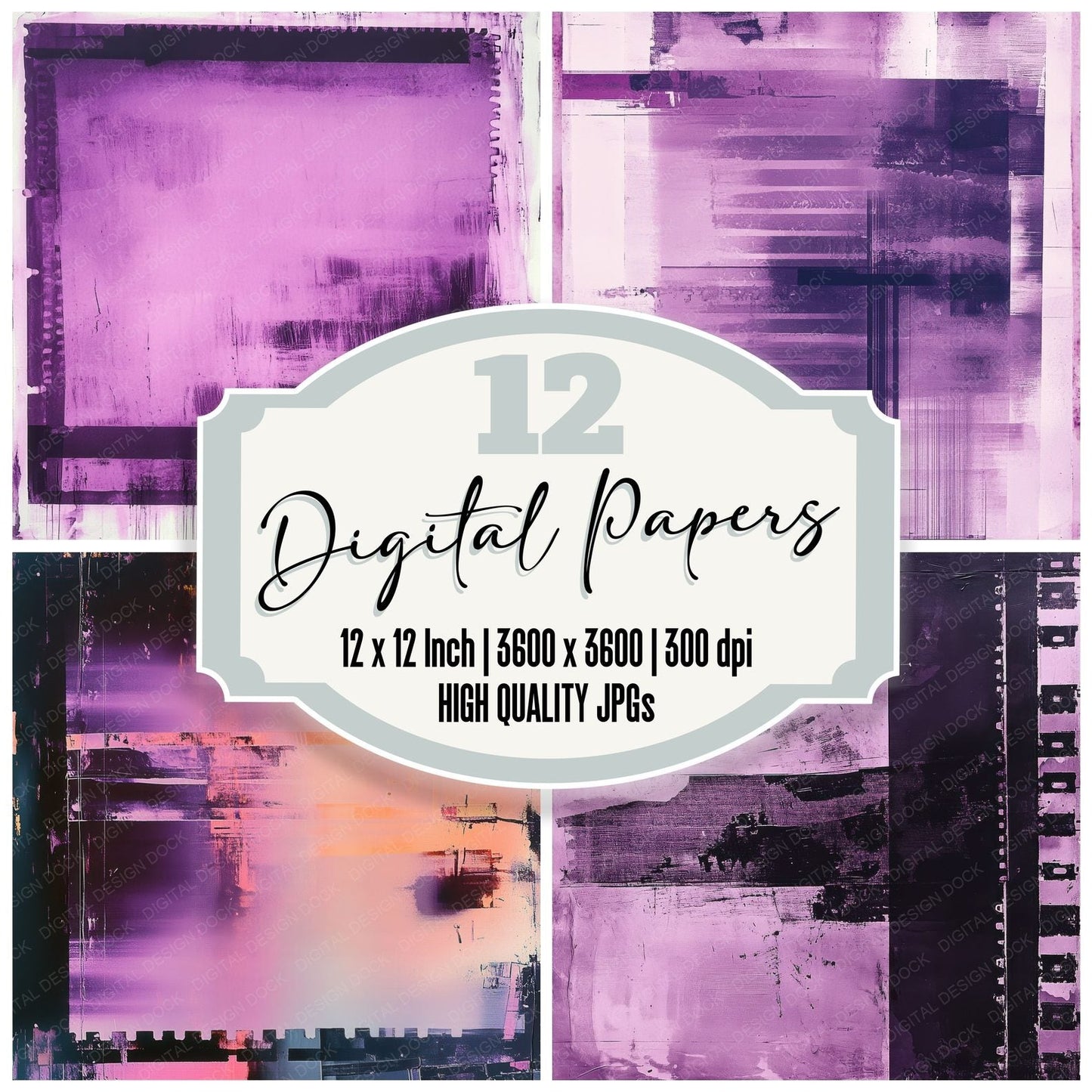 Lilac Invert Sprocket Digital Paper Pack (DDD002351)