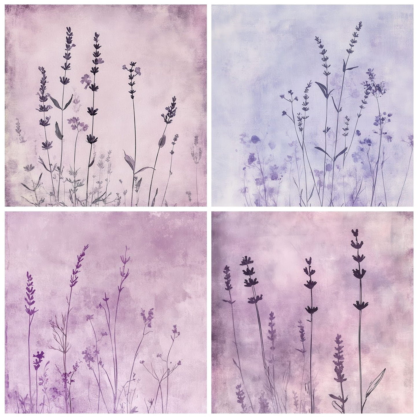 Lilac Lavender Shadow Digital Paper Pack (DDD002352)