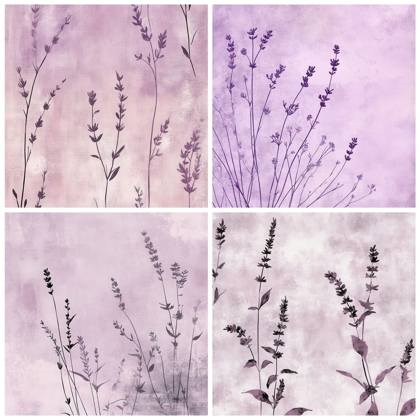 Lilac Lavender Shadow Digital Paper Pack (DDD002352)
