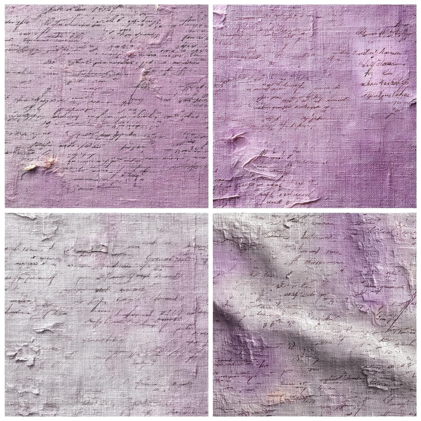 Lilac Linen Script Fade Digital Paper Pack (DDD002353)