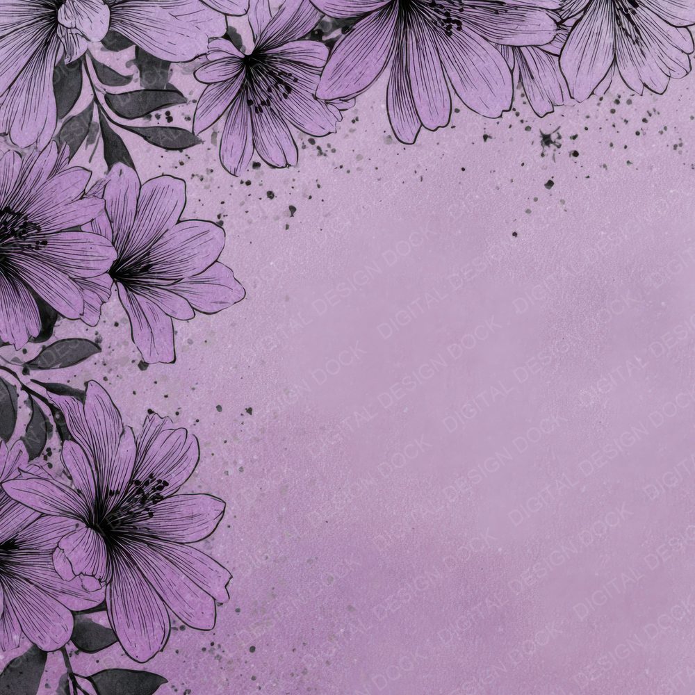 Lilac Pen Bloom Digital Paper Pack (DDD002354)