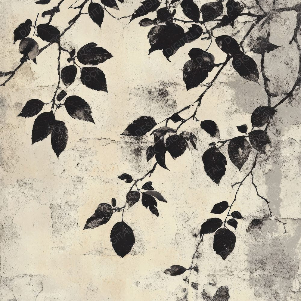 Limestone Ink Leaves Digital Paper Pack (DDD002359)