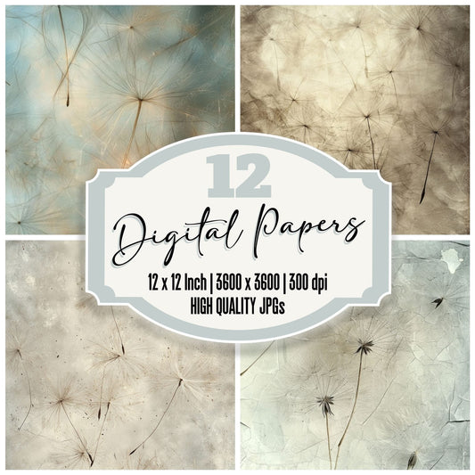 Liminal Dandelion Drift Digital Paper Pack (DDD002360)