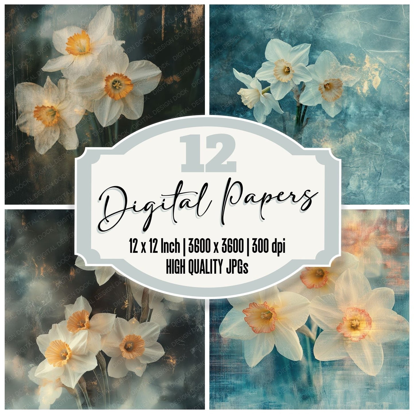 Liminal Narcissus Mirror Digital Paper Pack (DDD002362)