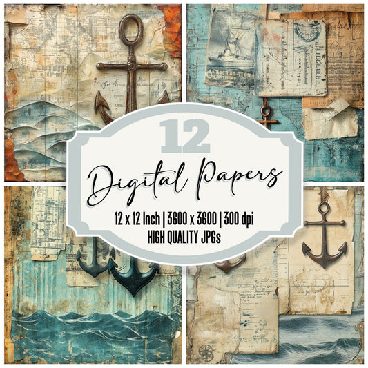 Liner Tickets Anchors Digital Paper Pack (DDD002372)