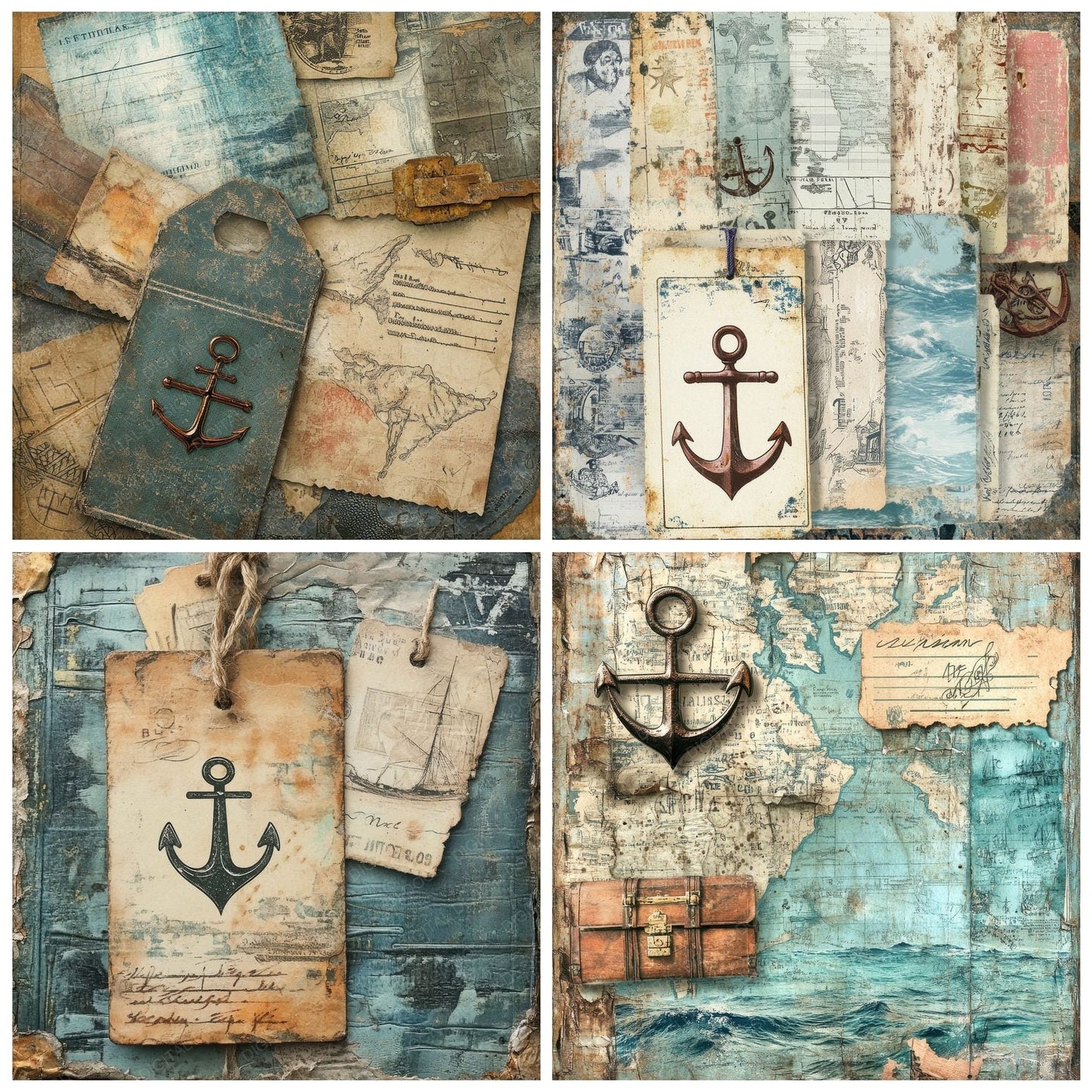 Liner Tickets Anchors Digital Paper Pack (DDD002372)