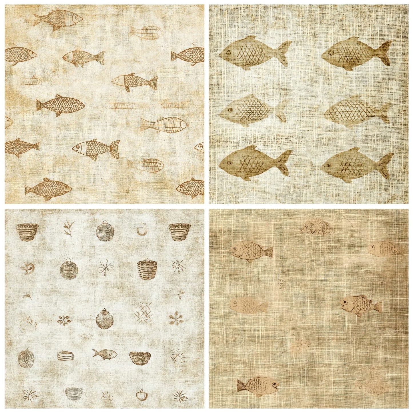 Loaves Fish Linen Digital Paper Pack (DDD002381)