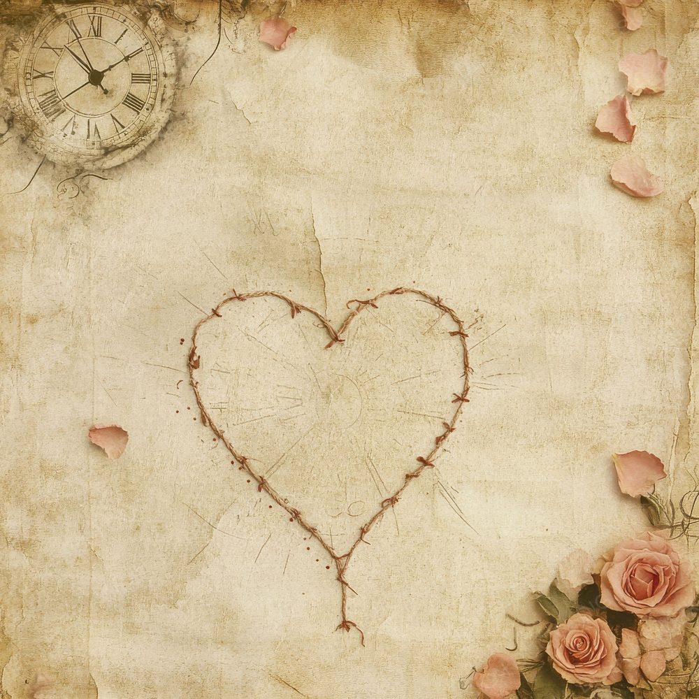 Love Clock Thread Bloom Digital Paper Pack (DDD002393)