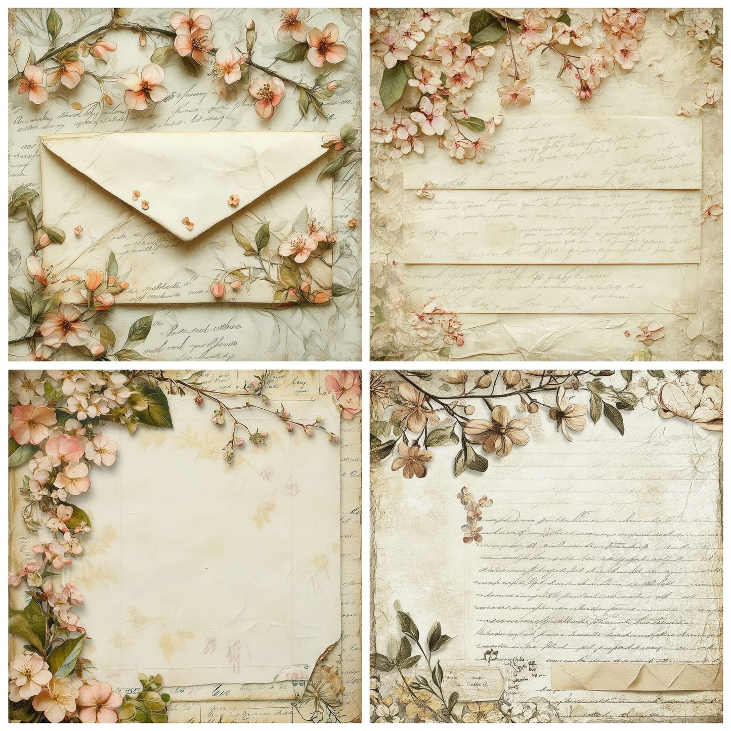 Love Letter Envelope Border Digital Paper Pack (DDD002394)