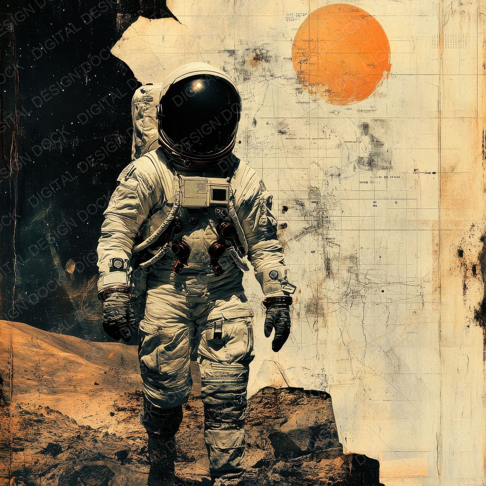 Lunar Crater Suit Digital Paper Pack (DDD002397)