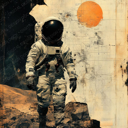 Lunar Crater Suit Digital Paper Pack (DDD002397)
