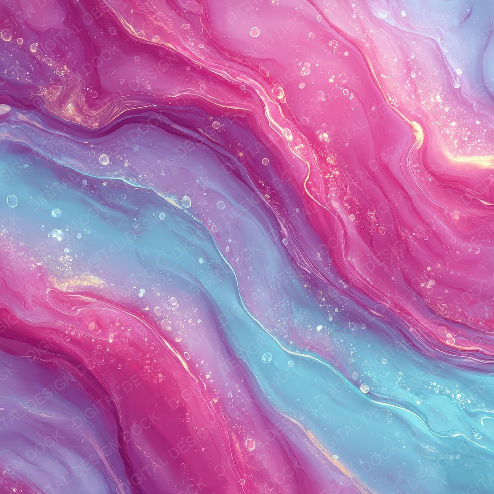 Magenta Cyan Marble Drip Digital Paper Pack (DDD002406)