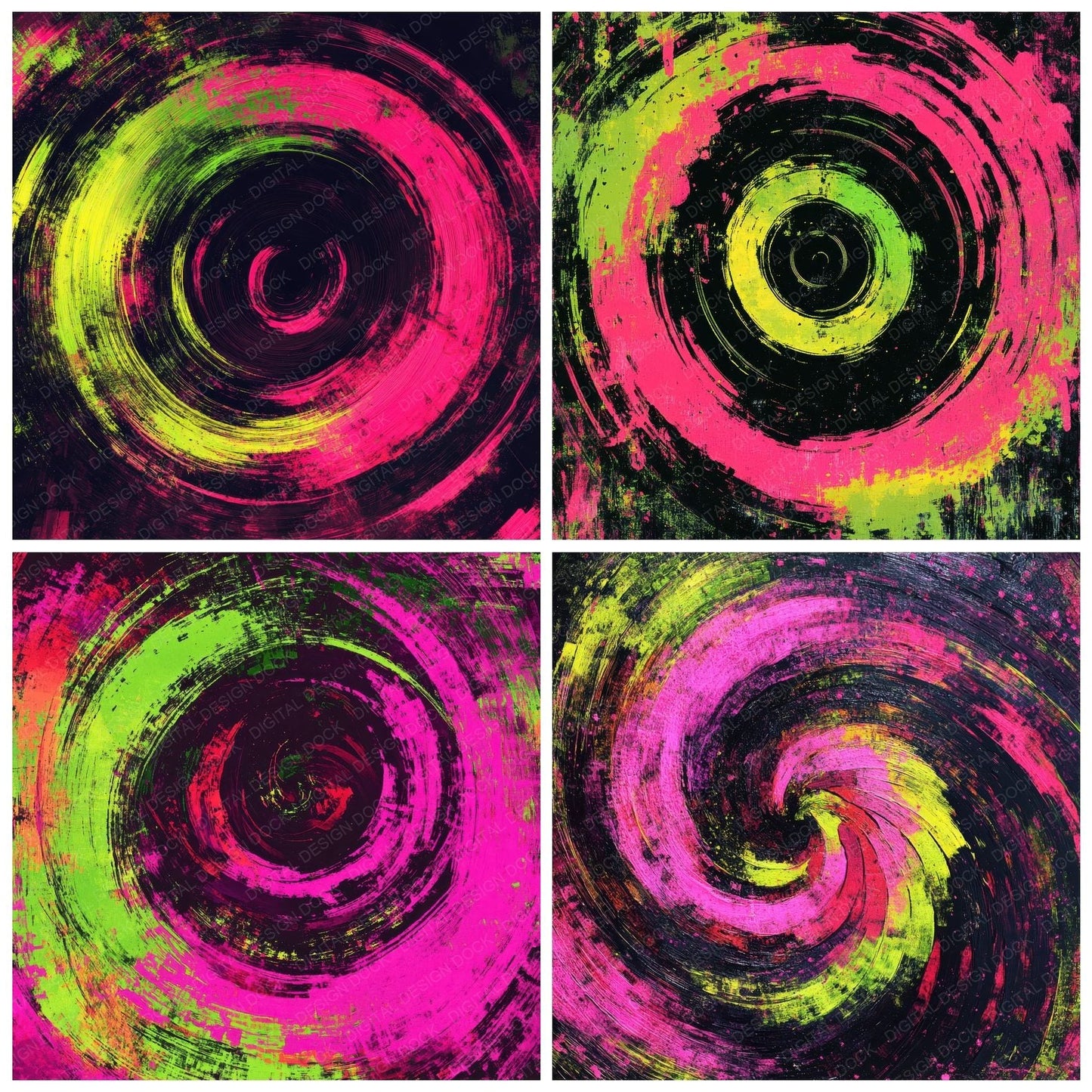 Magenta Green Chaos Digital Paper Pack (DDD002408)