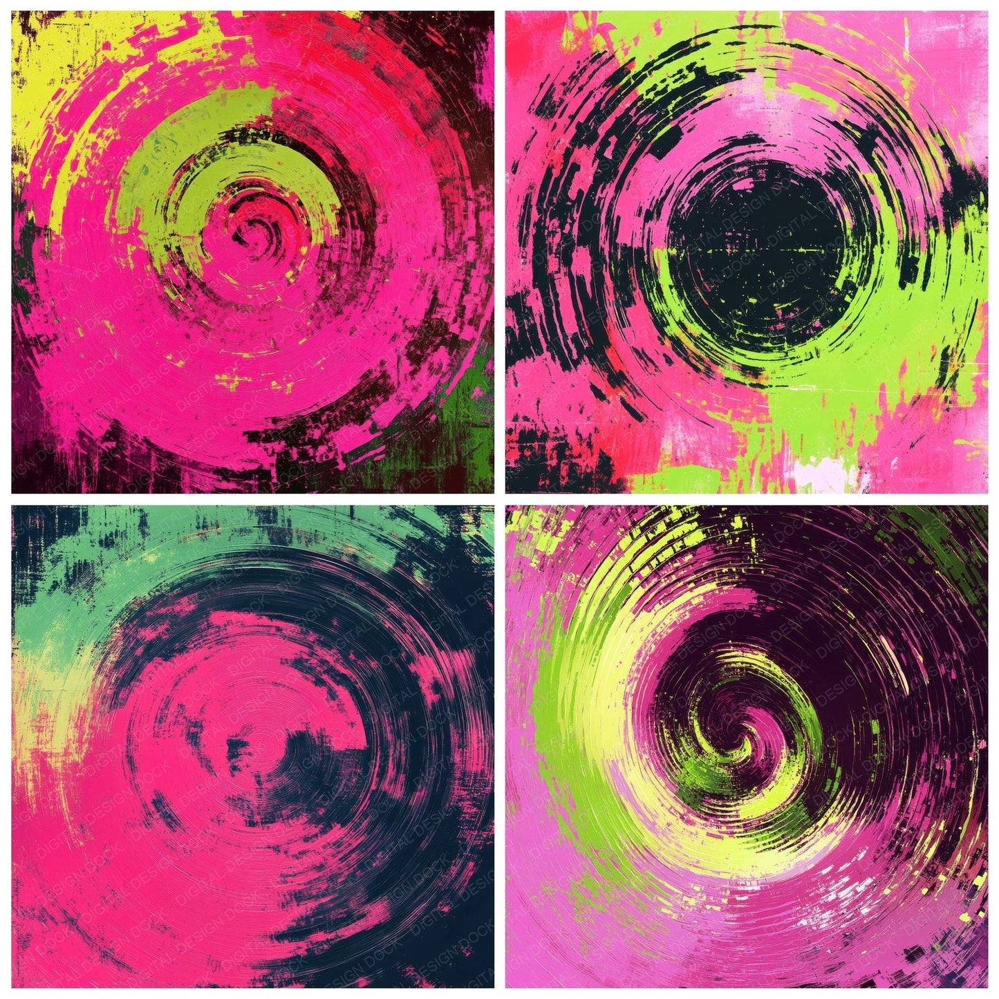 Magenta Green Chaos Digital Paper Pack (DDD002408)