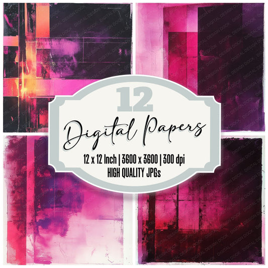 Magenta Inverted Film Digital Paper Pack (DDD002409)