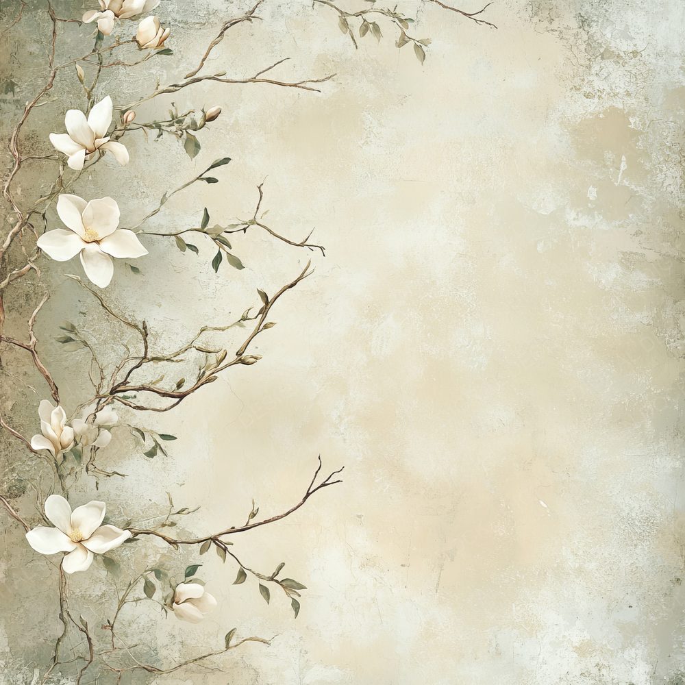 Magnolia Blossoms Digital Paper Pack (DDD002412)