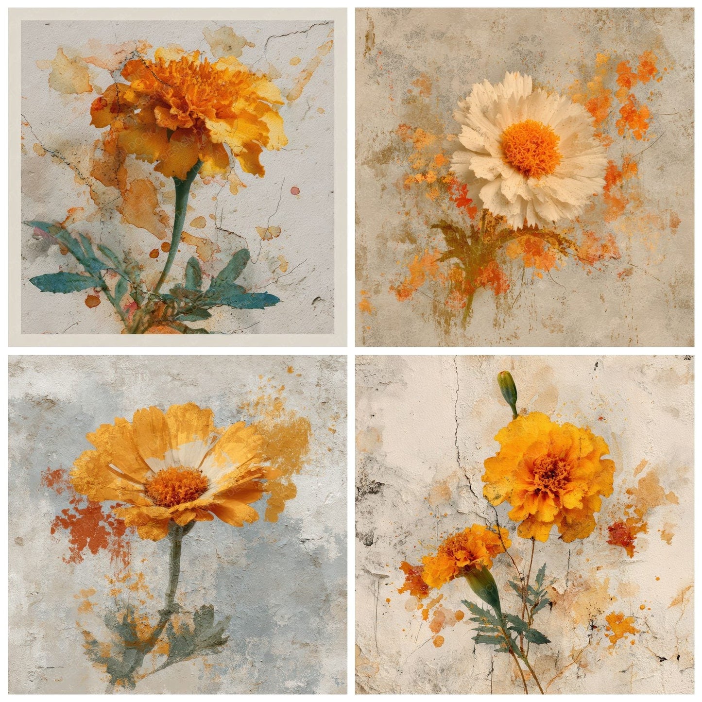 Marigold Ink Wash Digital Paper Pack (DDD002431)