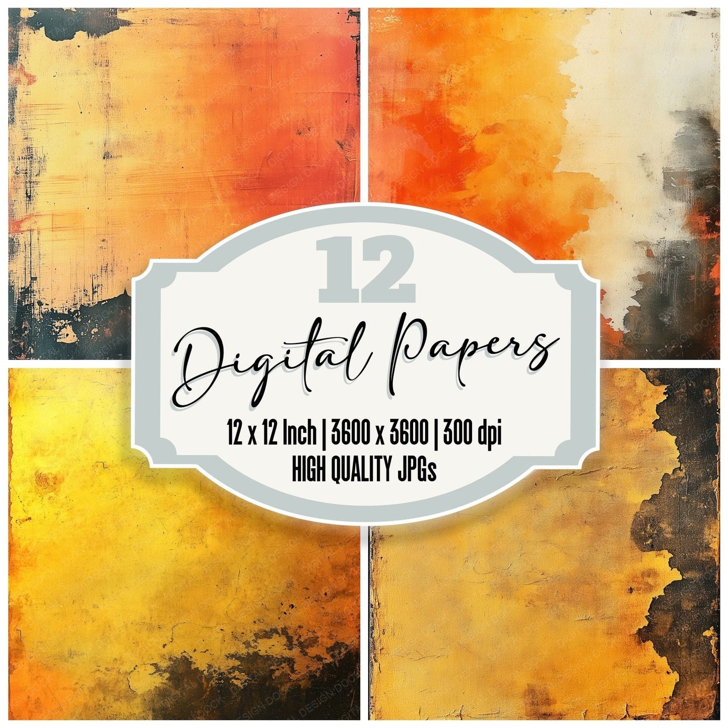 Marigold Print Viewfinder Digital Paper Pack (DDD002434)
