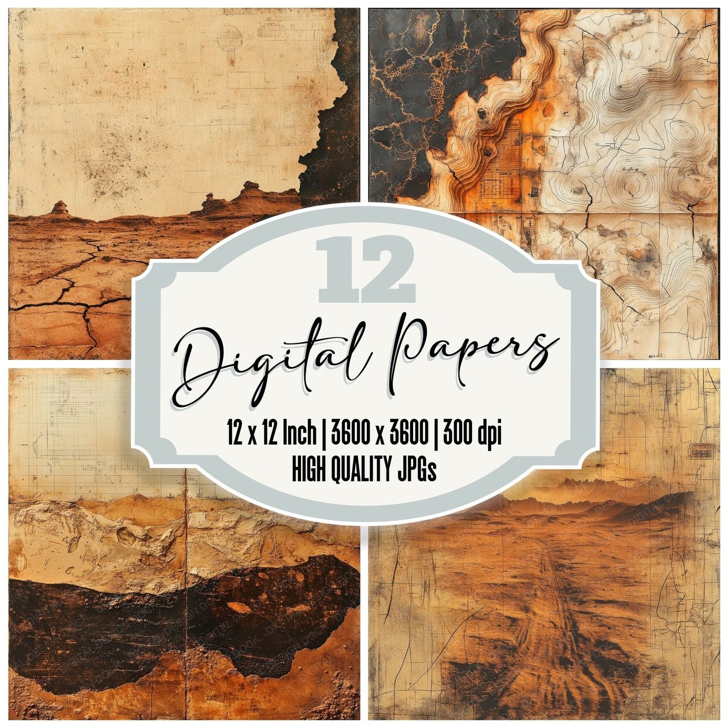 Mars Soil Tracks Digital Paper Pack (DDD002437)