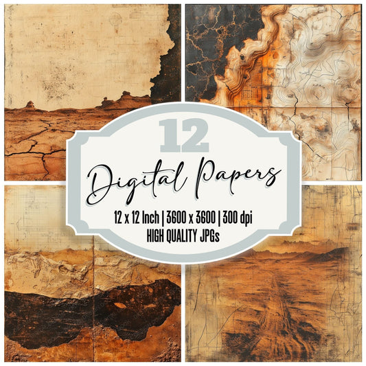 Mars Soil Tracks Digital Paper Pack (DDD002437)