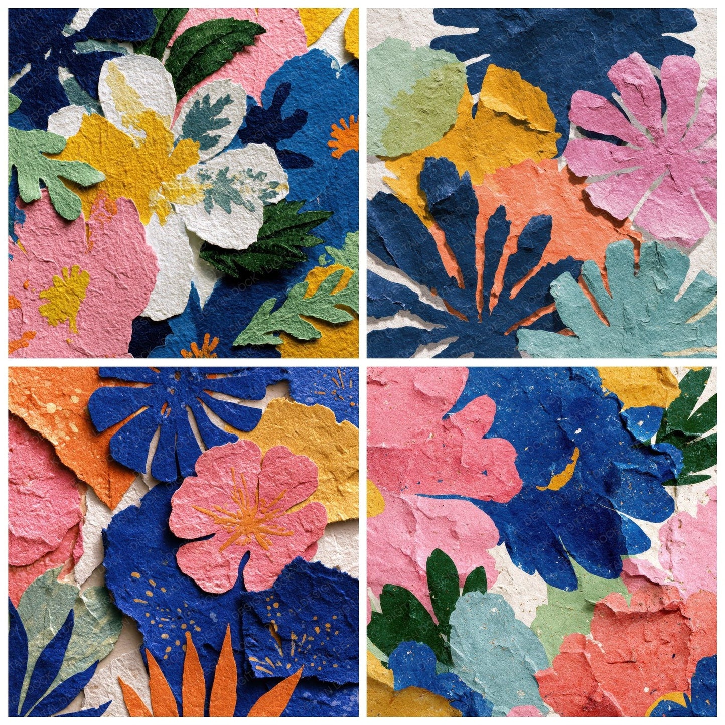 Matisse Bold Floral Shapes Digital Paper Pack (DDD002439)