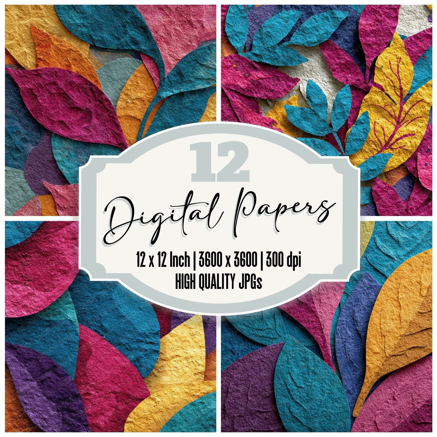 Matisse Leaf Rhythm Collage Digital Paper Pack (DDD002445)