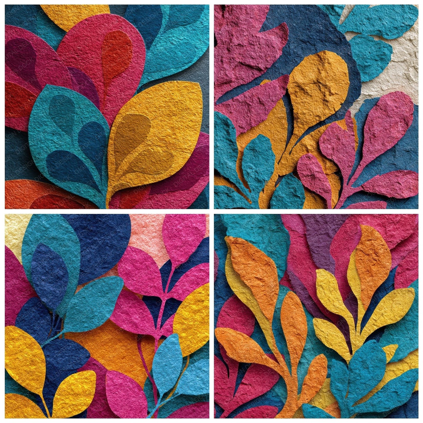 Matisse Leaf Rhythm Collage Digital Paper Pack (DDD002445)