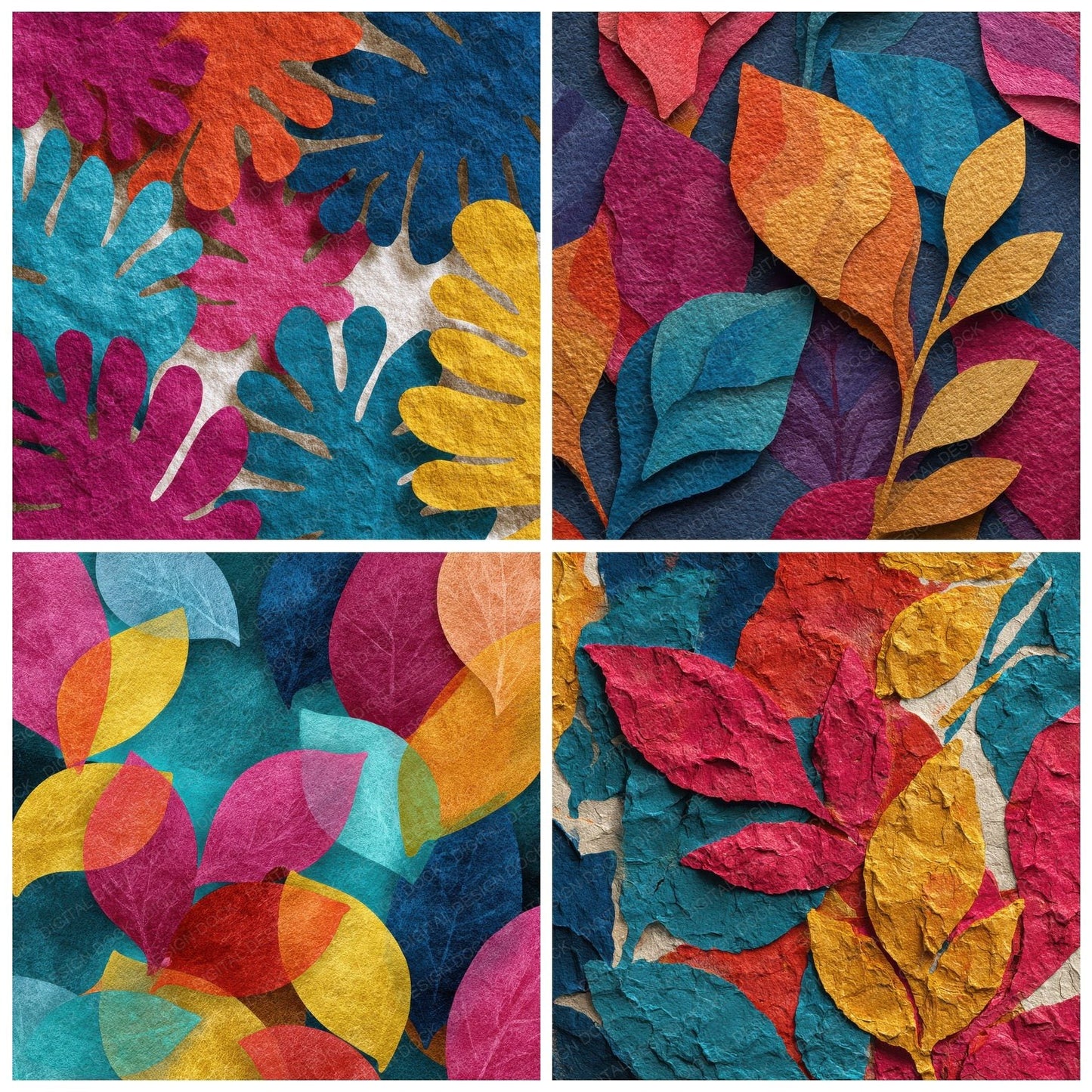 Matisse Leaf Rhythm Collage Digital Paper Pack (DDD002445)