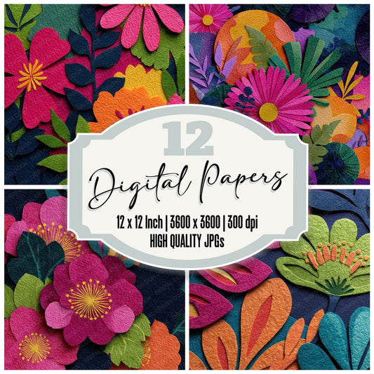 Matisse Matte Floral Layers Digital Paper Pack (DDD002446)