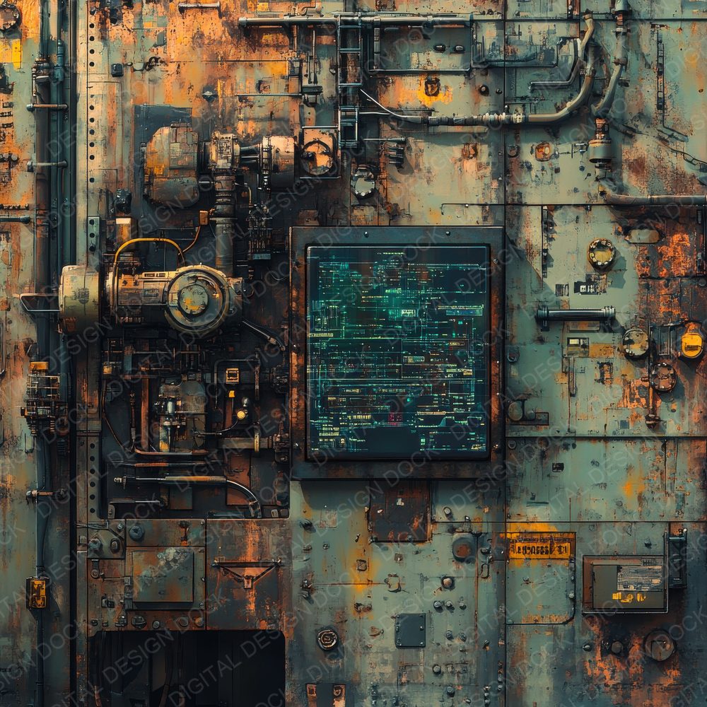 Mechanical Dystopia Digital Paper Pack (DDD002466)