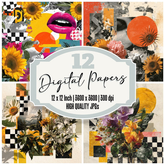 Melted Mouth Sun Ghost Digital Paper Pack (DDD002472)