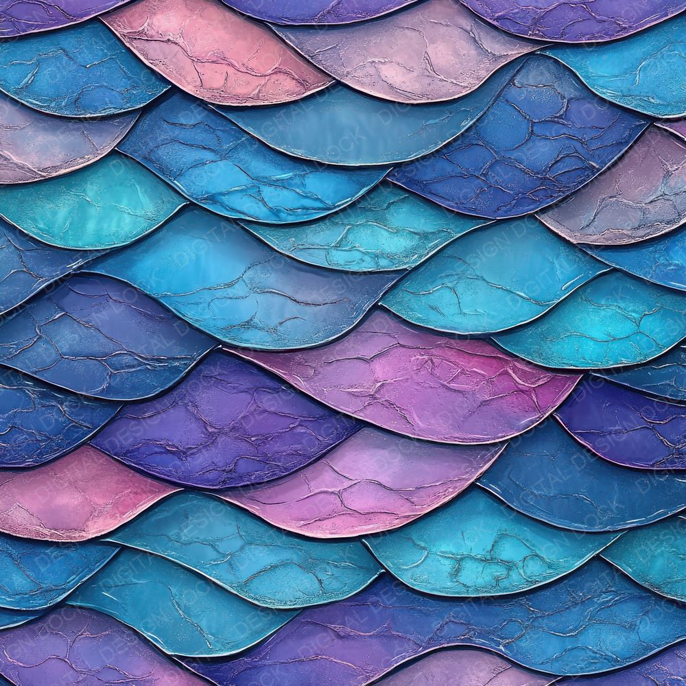 Mermaid Teal Coral Digital Paper Pack (DDD002481)