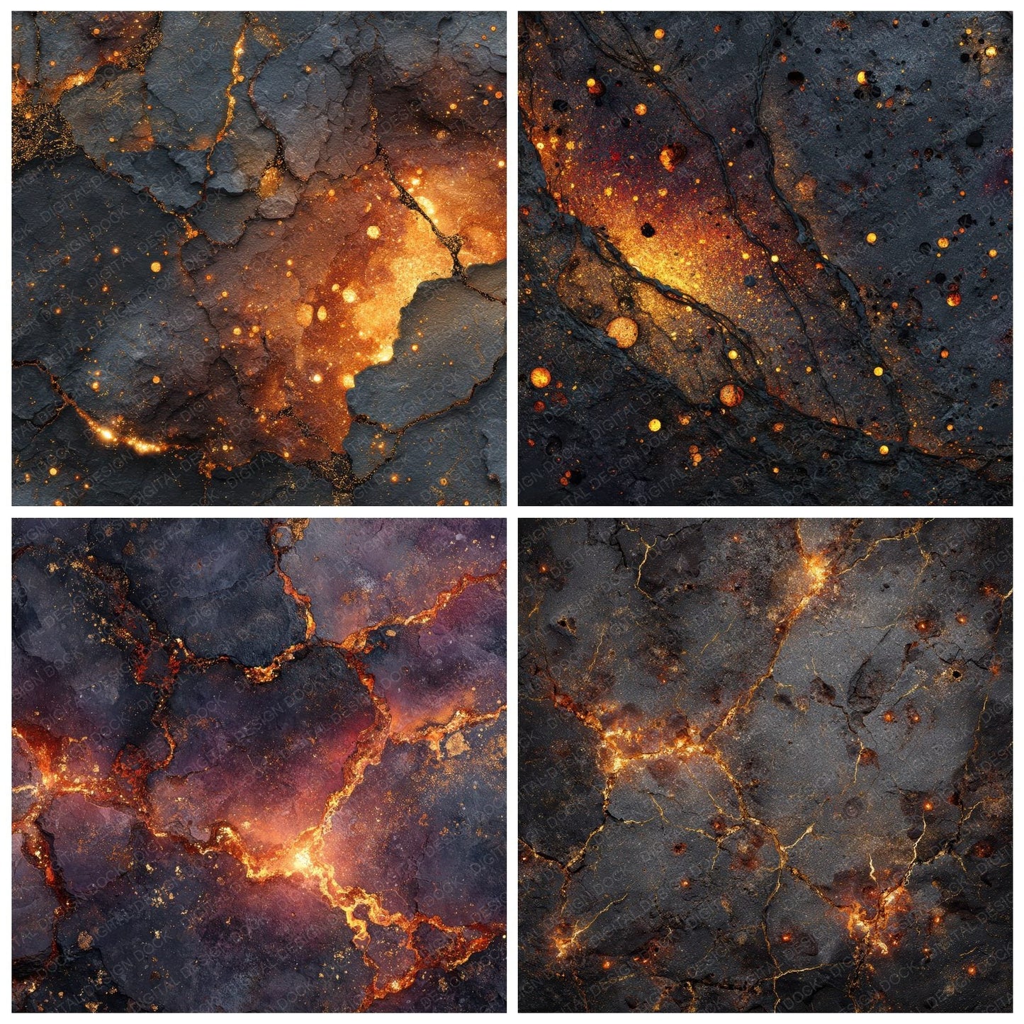 Meteorite Core Iron Vein Digital Paper Pack (DDD002487)