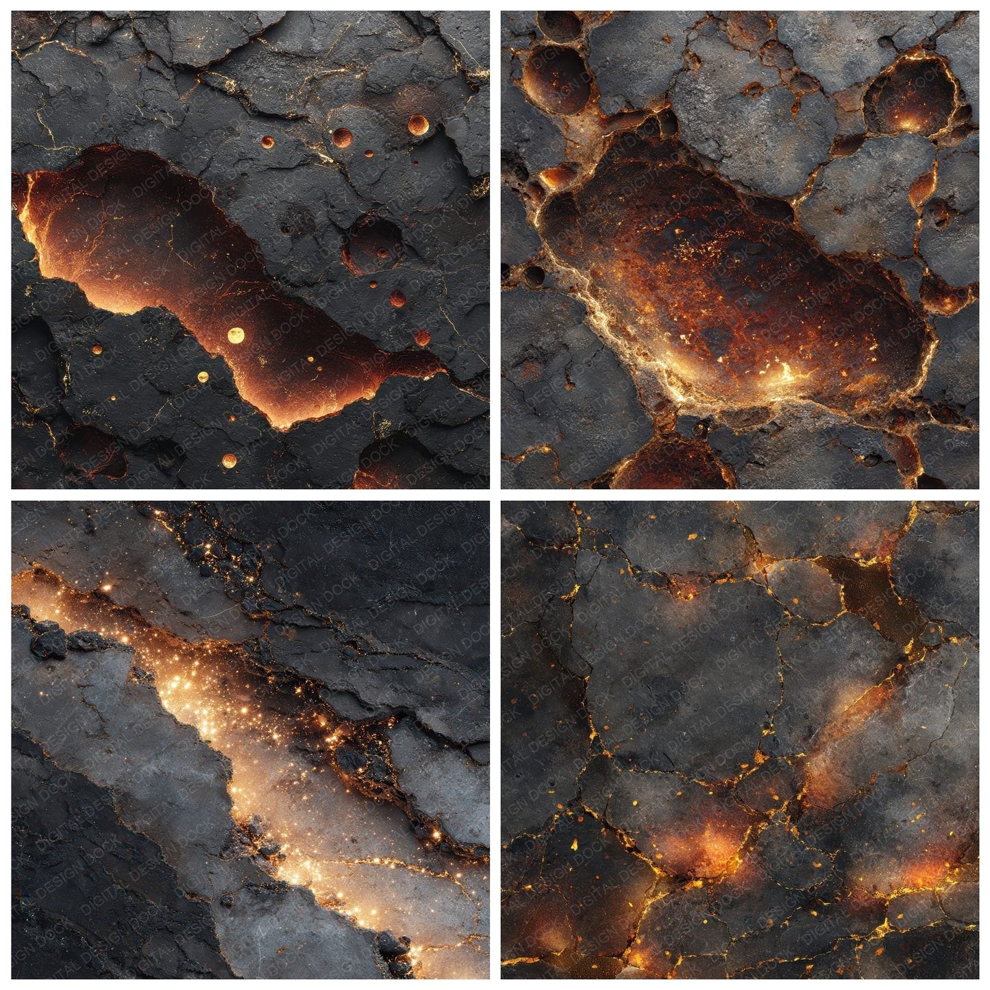 Meteorite Core Iron Vein Digital Paper Pack (DDD002487)