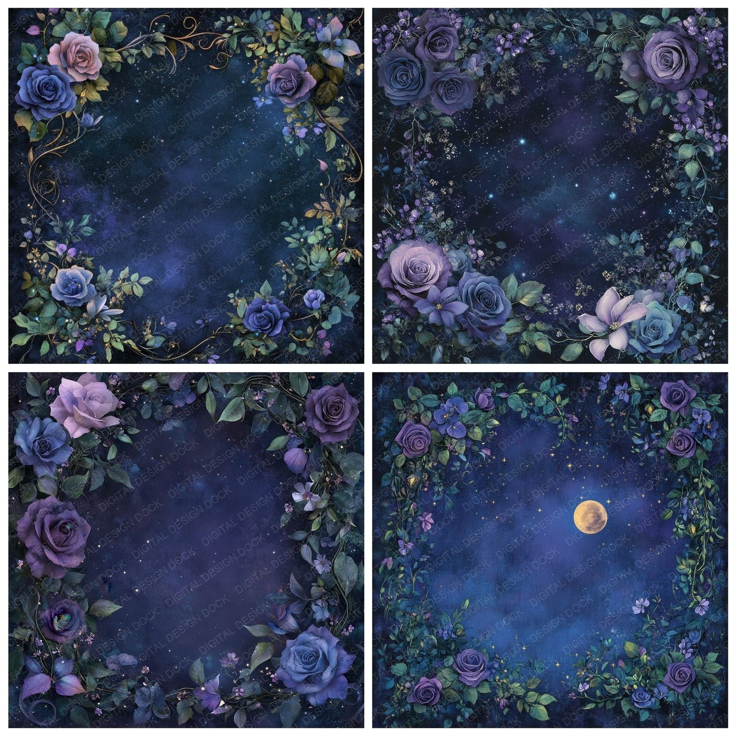 Midnight Bloom Digital Paper Pack (DDD002499)
