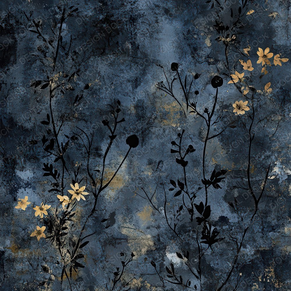 Midnight Floral Shadows Digital Paper Pack (DDD002507)