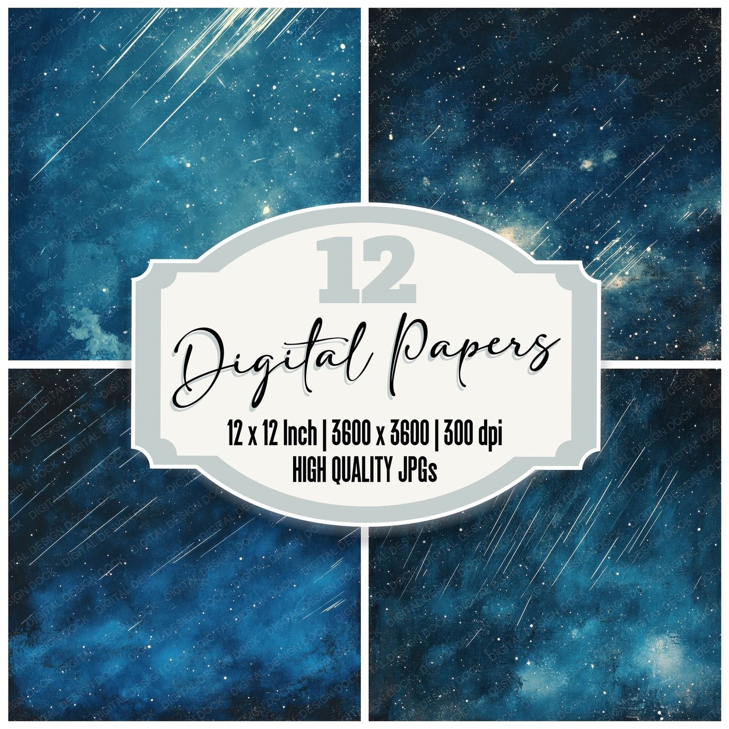 Midnight Star Trails Digital Paper Pack (DDD002515)