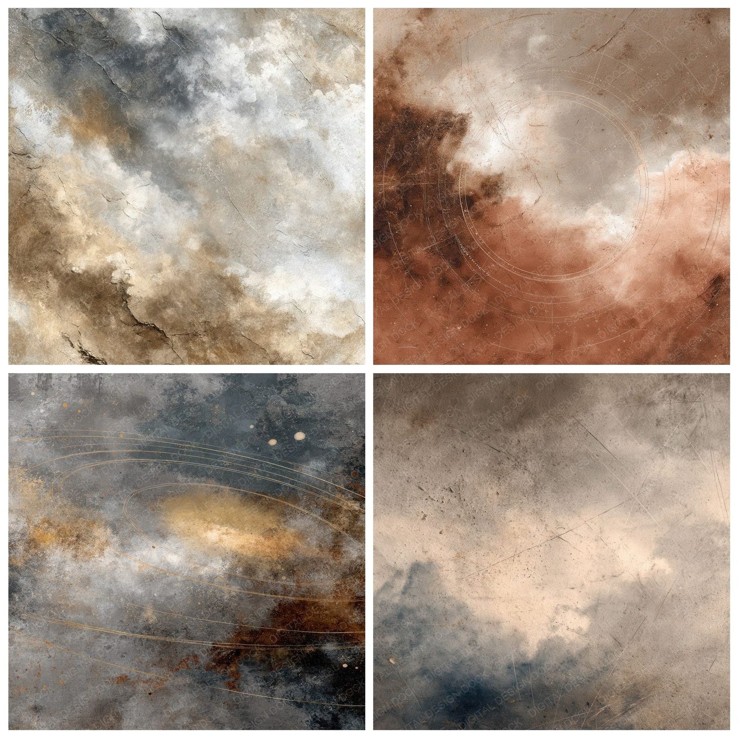 Mineral Orbit Cloud Texture Digital Paper Pack (DDD002519)