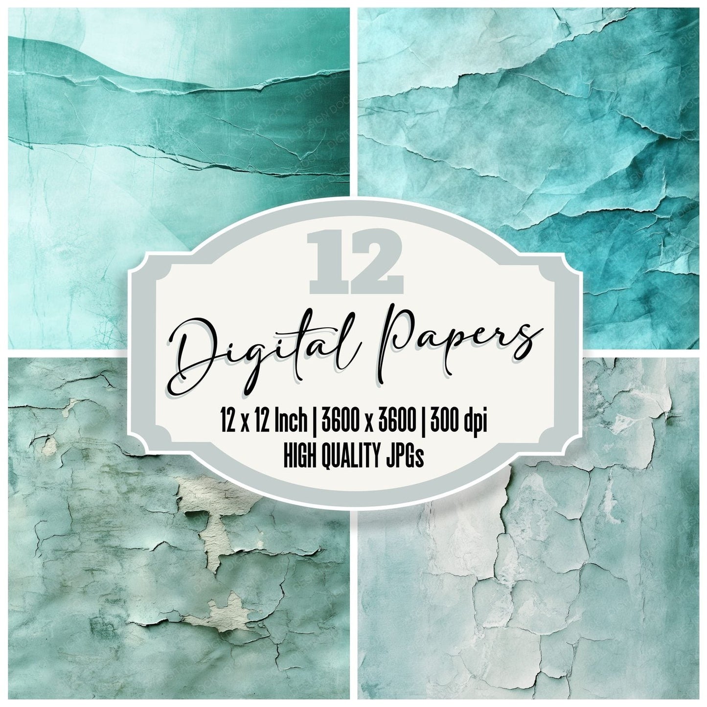 Mint Scan Residue Digital Paper Pack (DDD002539)