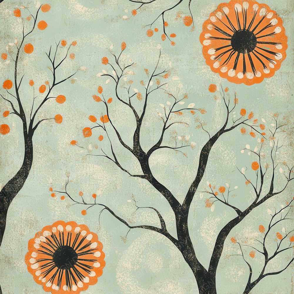 Mint Tree Wheel Digital Paper Pack (DDD002544)