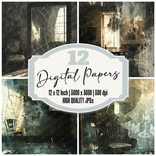 Mirror Glare Fade Digital Paper Pack (DDD002546)
