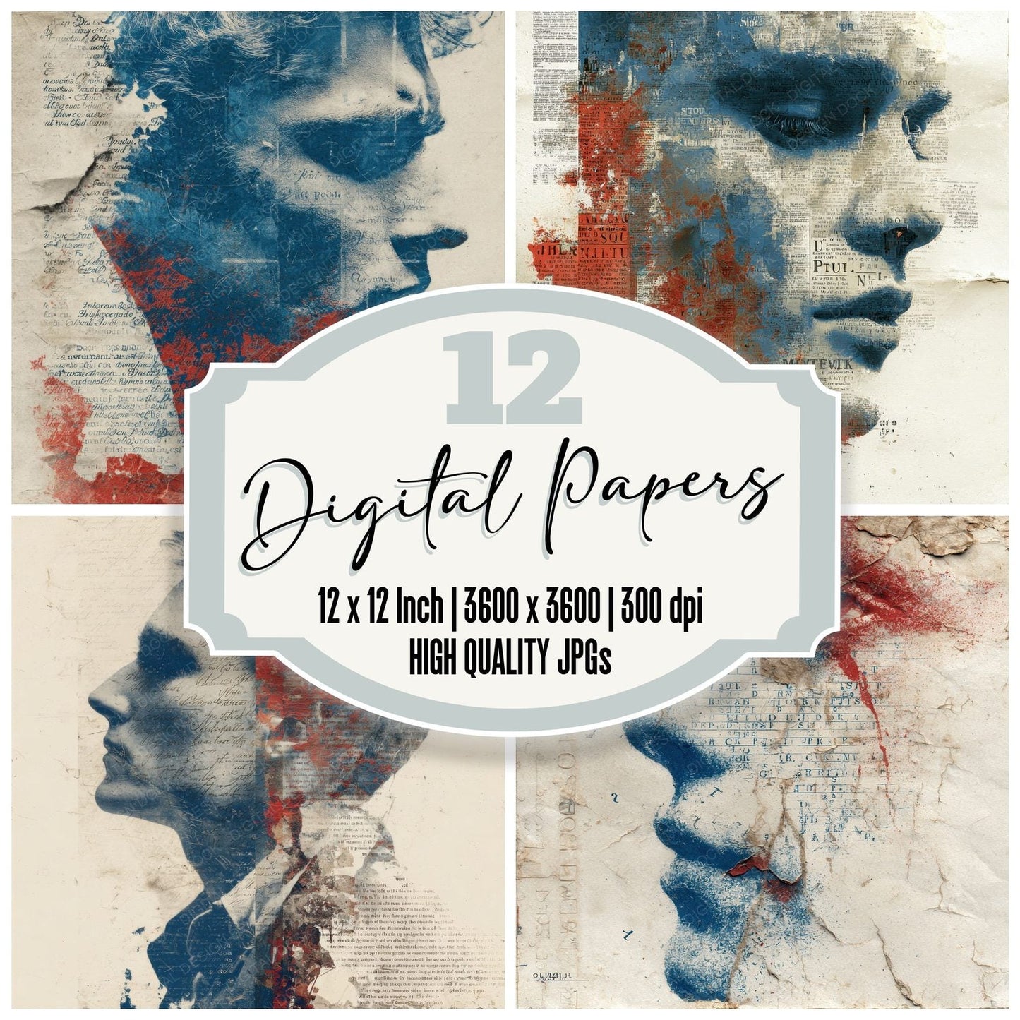 Misprint Face Layer Digital Paper Pack (DDD002549)