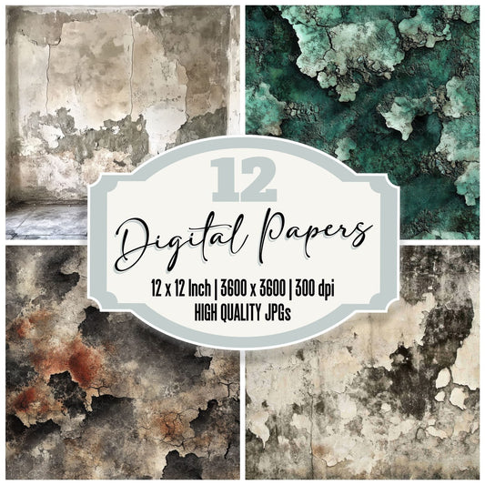 Moldy Plaster Background Digital Paper Pack (DDD002561)