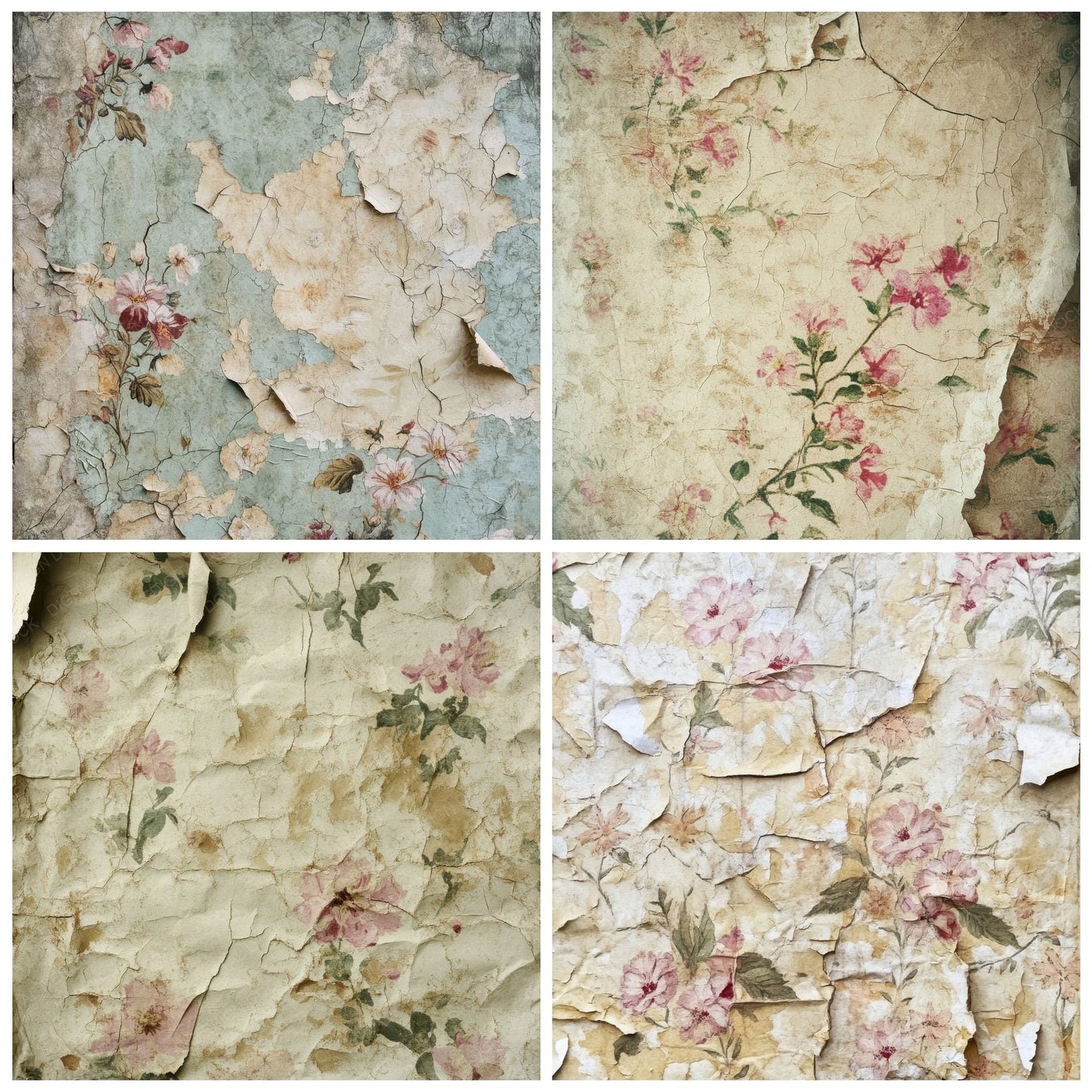 Moldy Wallpaper Background Digital Paper Pack (DDD002562)